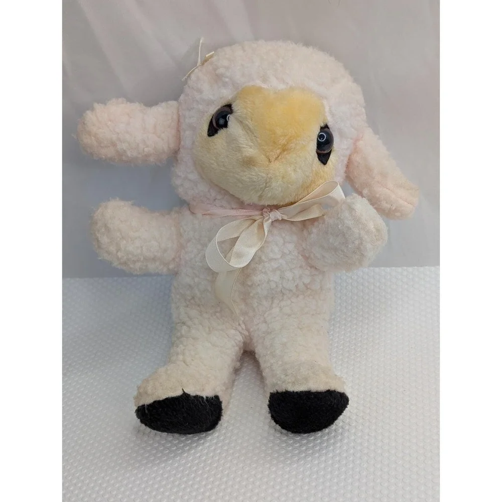Lamb Sheep Plush Pale‎ Pink 12 Inch Stuffed Animal Toy